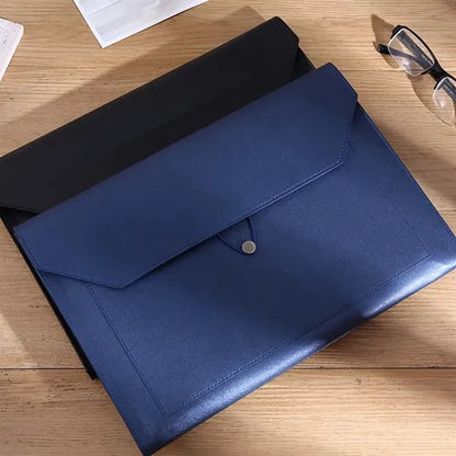 Office supplies a4 pu leather envelope file folder organizer