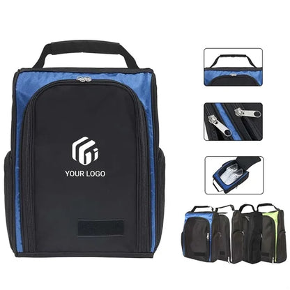 Portable Zippered Golf Shoe Carrier Bags With Side Pockets