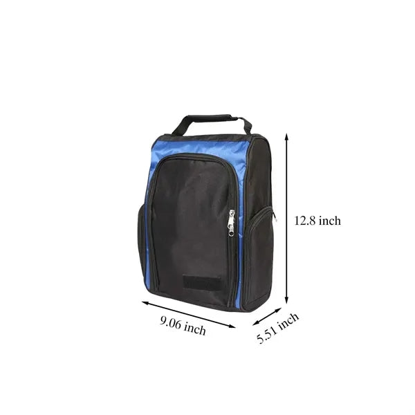 Portable Zippered Golf Shoe Carrier Bags With Side Pockets