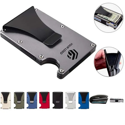Anti-theft anti-magnetic travel metal credit card holder