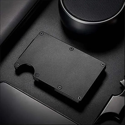 Anti-theft anti-magnetic travel metal credit card holder