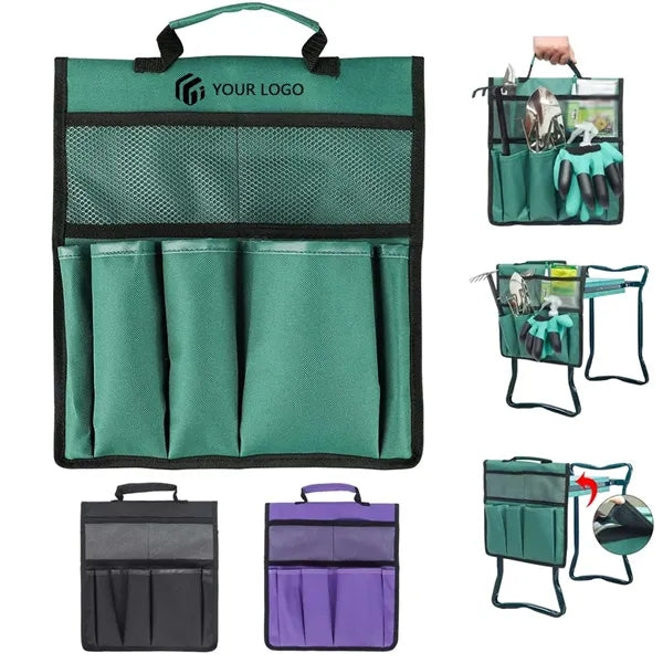 Multi-pocket gardening cart side tool storage hanging bag