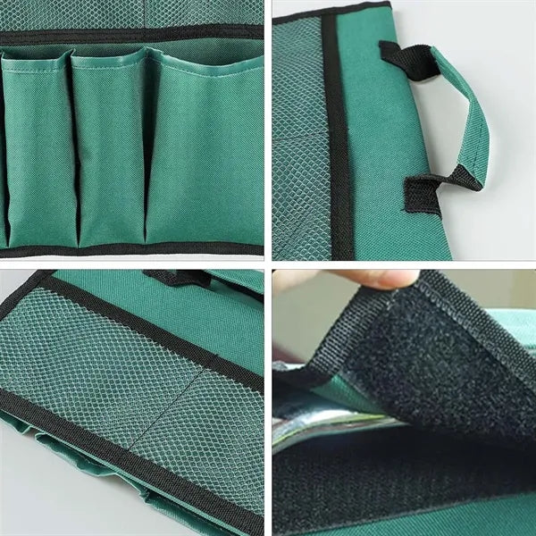 Multi-pocket gardening cart side tool storage hanging bag