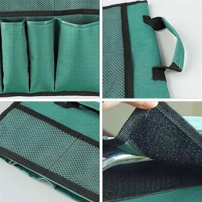 Multi-pocket gardening cart side tool storage hanging bag