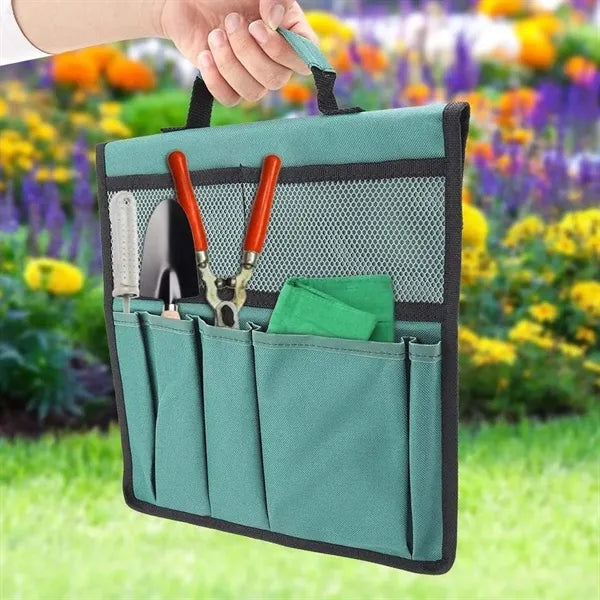 Multi-pocket gardening cart side tool storage hanging bag