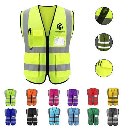 Multi-pocket Breathable Comfortable Reflective Safety Vest