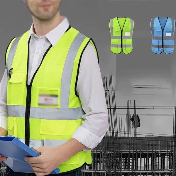 Multi-pocket Breathable Comfortable Reflective Safety Vest