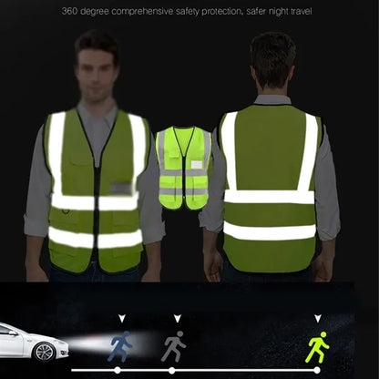 Multi-pocket Breathable Comfortable Reflective Safety Vest