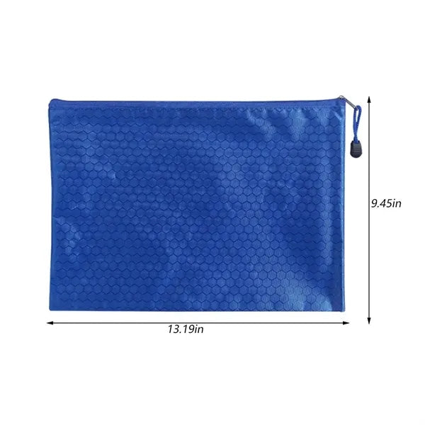 A4 Waterproof Office Pencil Travel Storage Zipper File Bag