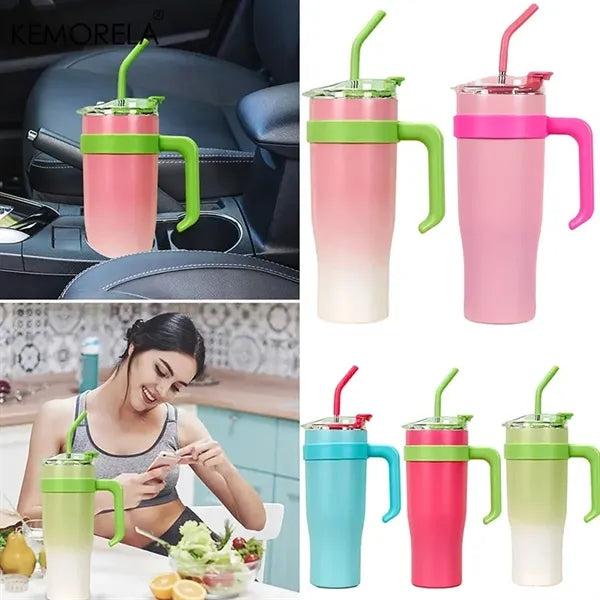 40oz Straw Tumbler with Handle