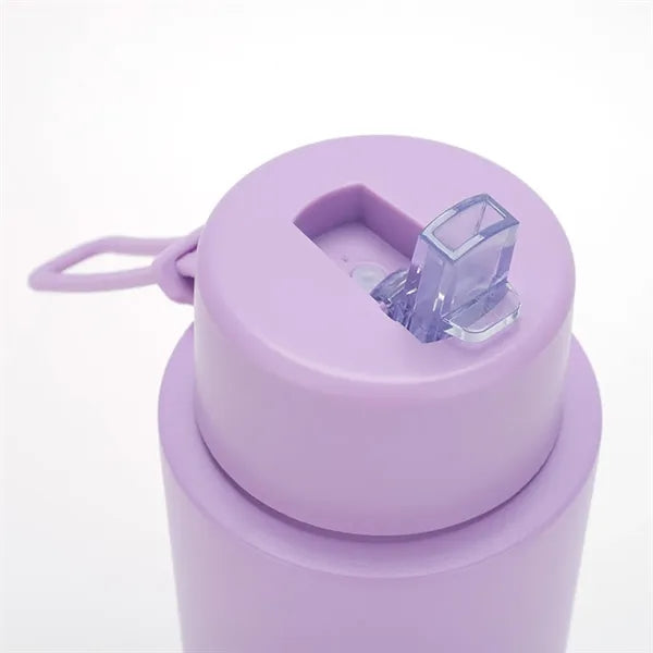 34oz Stainless Steel Vacuum Flask with Straw Lid