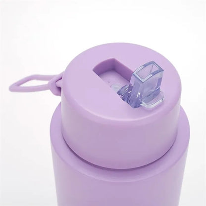 34oz Stainless Steel Vacuum Flask with Straw Lid