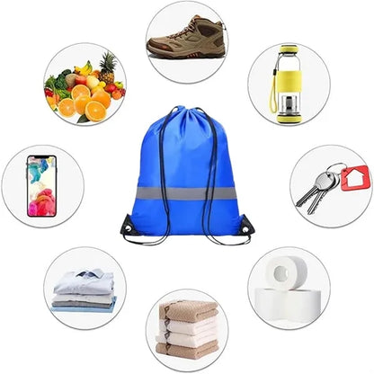 Outdoor Cycling Drawstring Backpack with Reflective Strip