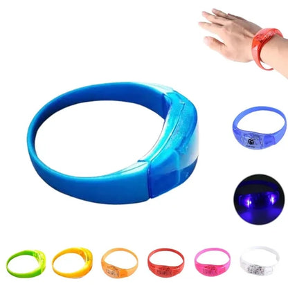 Sound Control Silicone Flashing Wristband LED Glow Bracelets