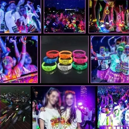 Sound Control Silicone Flashing Wristband LED Glow Bracelets