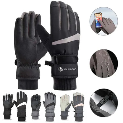 Outdoor work hiking waterproof touchscreen winter ski gloves