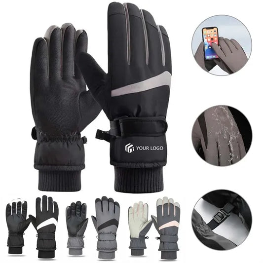 Outdoor work hiking waterproof touchscreen winter ski gloves