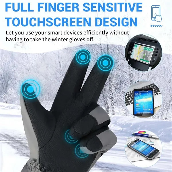Outdoor work hiking waterproof touchscreen winter ski gloves
