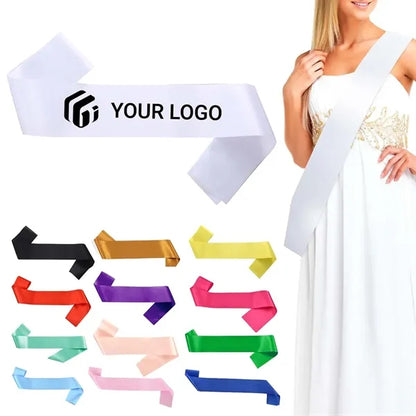 Personalized Ribbon Blank Satin Sashes for Decorations