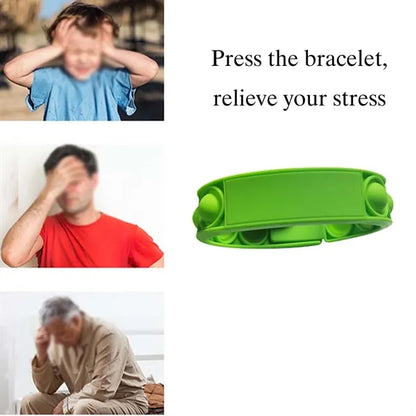Stress Relief Toys Silicone Press Bubble Bracelet for Kids