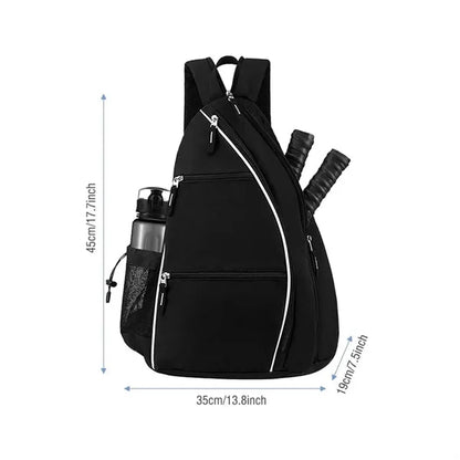 Waterproof Adjustable Sport Sling Bag Pickleball Backpack