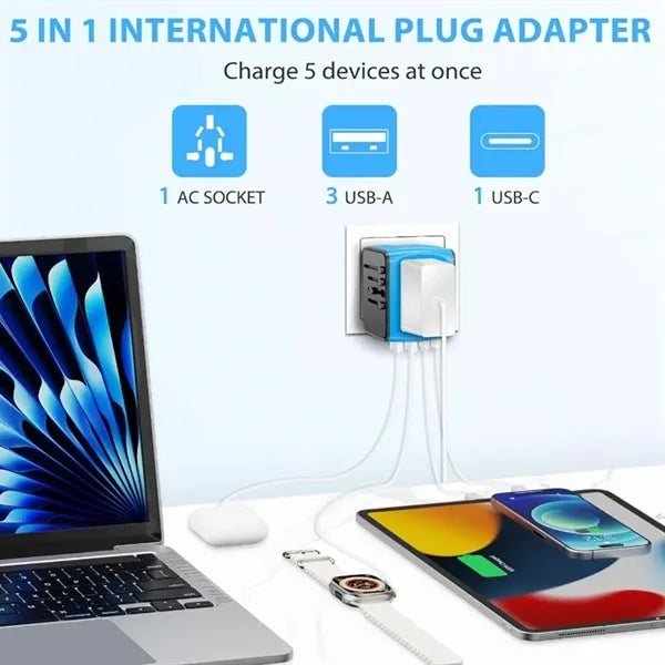 All in One Universal International Travel Wall Power Adapter