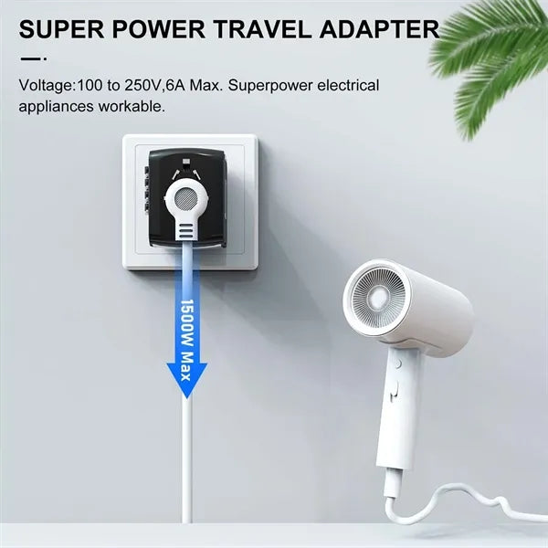 All in One Universal International Travel Wall Power Adapter