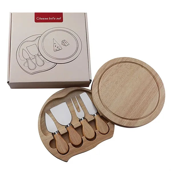 Cheese Knives Set w/ Wooden Cutting Board