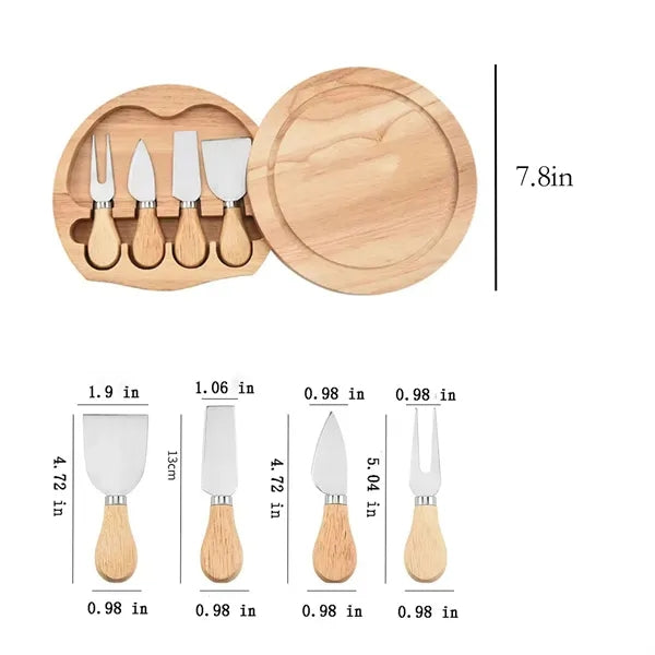 Cheese Knives Set w/ Wooden Cutting Board