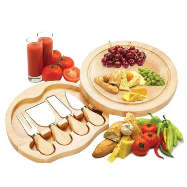 Cheese Knives Set w/ Wooden Cutting Board