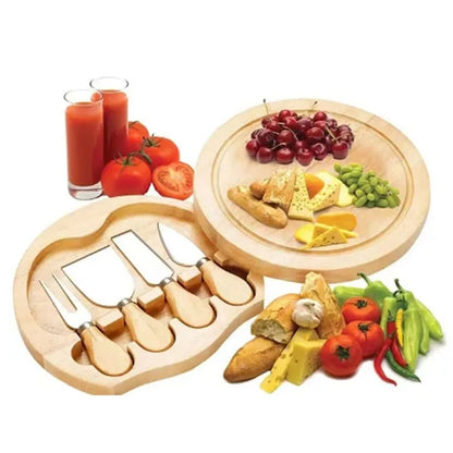 Cheese Knives Set w/ Wooden Cutting Board