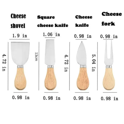 Cheese Knives Set w/ Wooden Cutting Board