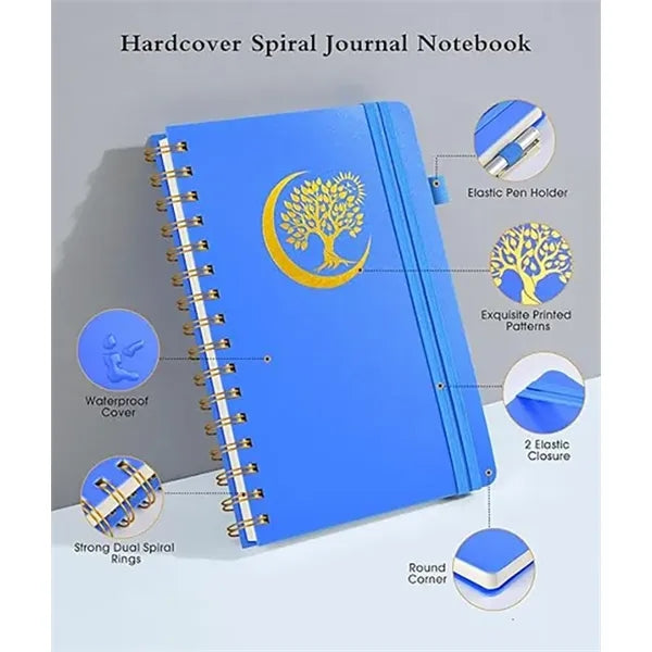 8.4"x 6"Premium Spiral Journal Notebook W/Pen Holder