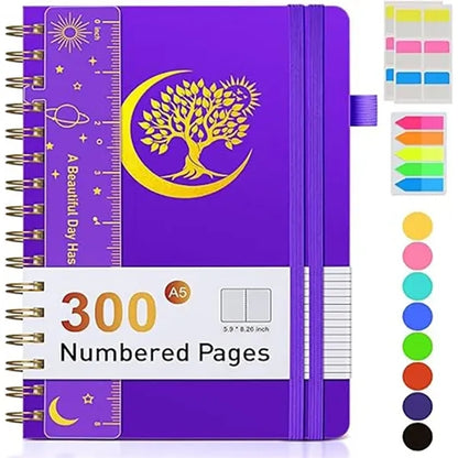 8.4"x 6"Premium Spiral Journal Notebook W/Pen Holder