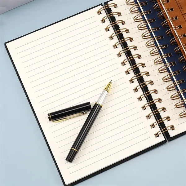 A5 Leather Spiral Notebook Journal