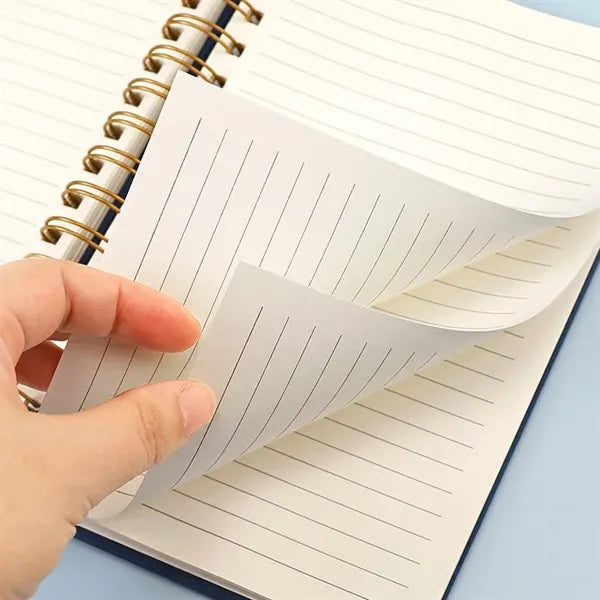 A5 Leather Spiral Notebook Journal