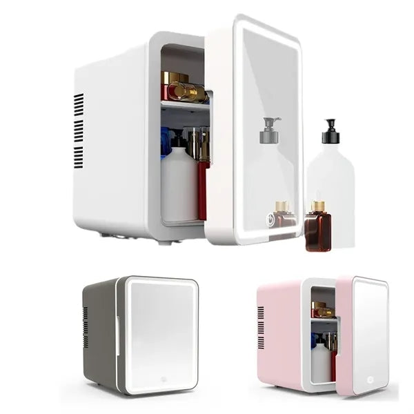 Mini Skincare Fridge with Mirror