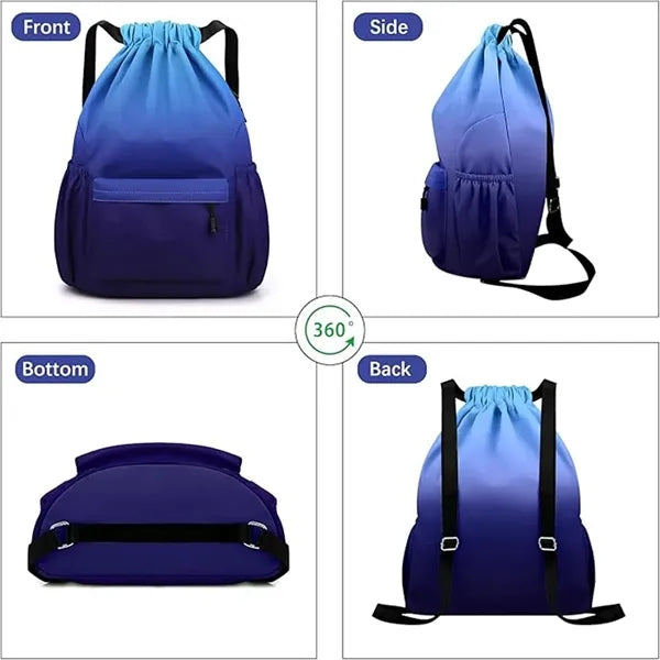 Gym Sackpack Sports Beach Drawstring Bag
