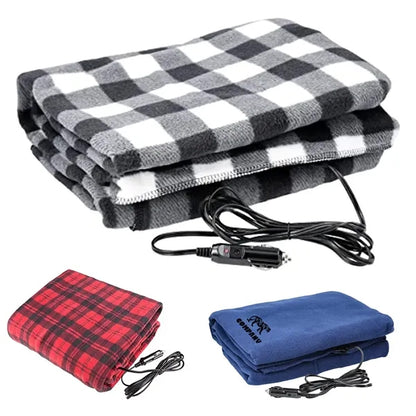 12v Fleece Travel Car Throw Blanket
