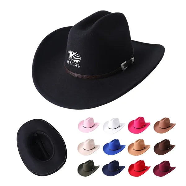 Fedora Cowboy Hat With Belt Buckle