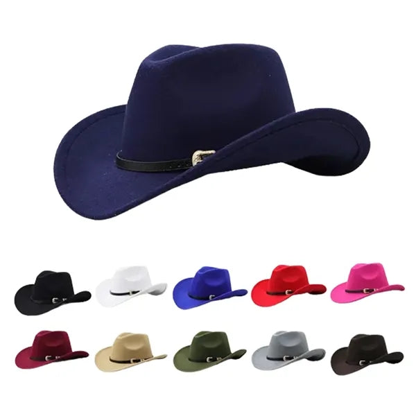 Fedora Cowboy Hat With Belt Buckle