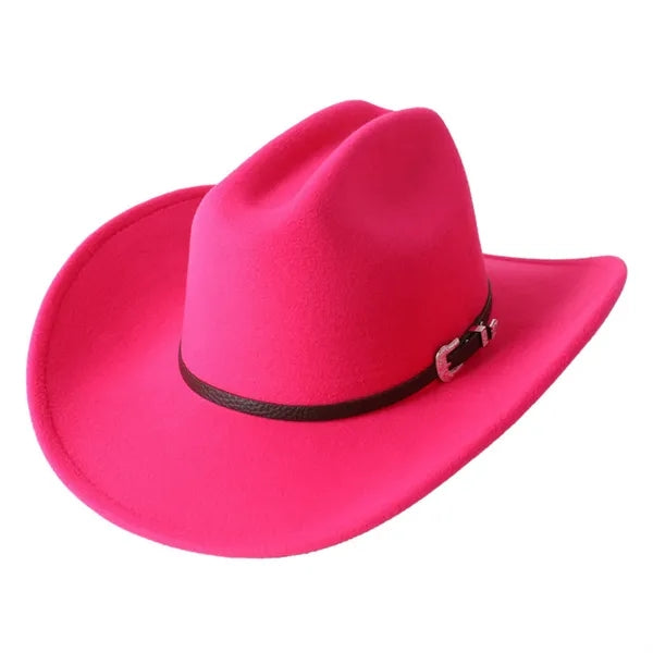 Fedora Cowboy Hat With Belt Buckle