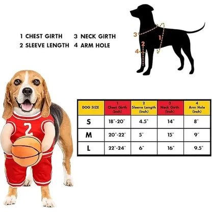 Pet Basketball Uniform