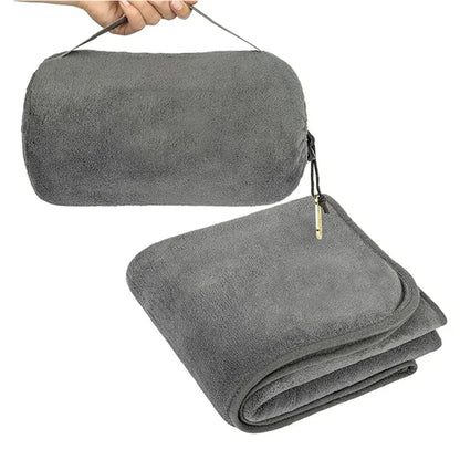 Foldable Warm Travel Blanket with Hook