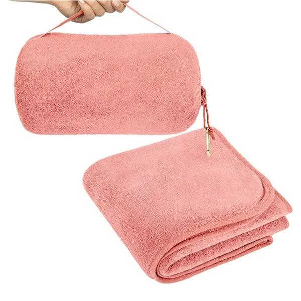 Foldable Warm Travel Blanket with Hook