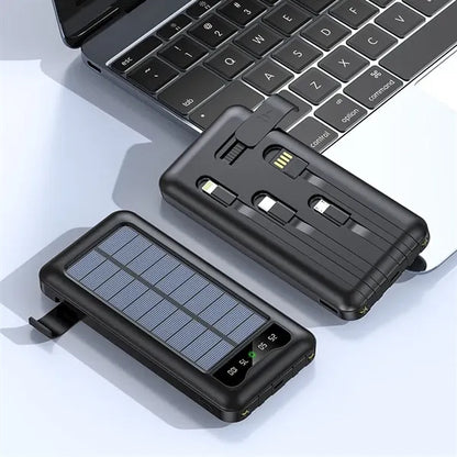 4in1 Portable Power Bank Solar Charger External Battery Pack