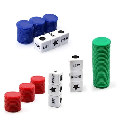 Right Left Center Dice Game Set