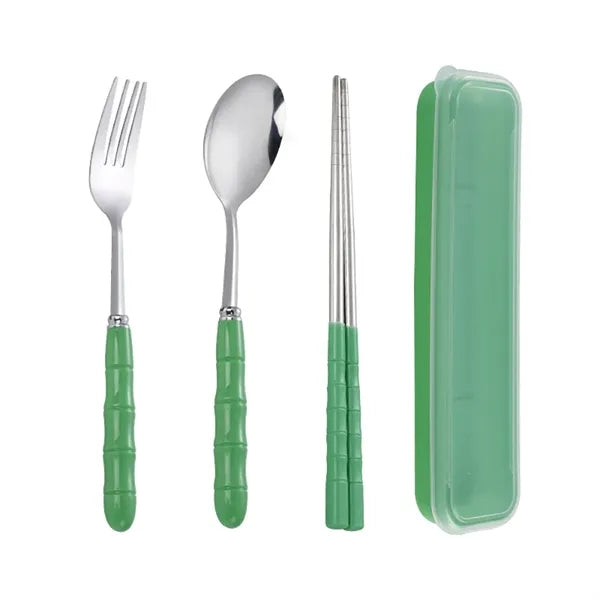 Portable Stainless Steel Cutlery Dinnerware Tableware Set