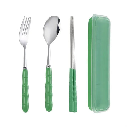 Portable Stainless Steel Cutlery Dinnerware Tableware Set