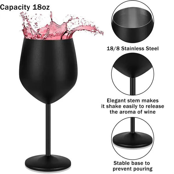 Stainless Steel Wine Glasses